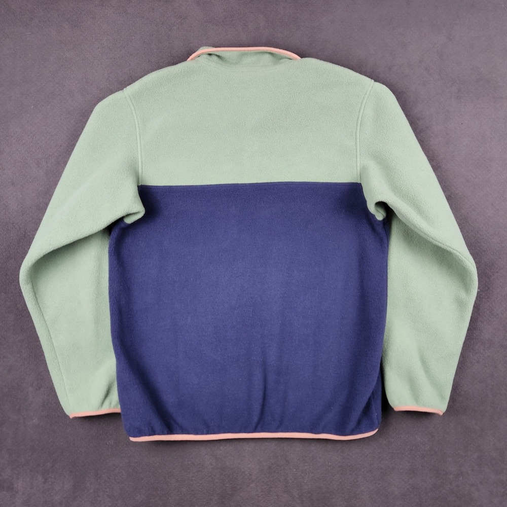 Patagonia Lightweight Synchilla Snap T Pullover Womens Medium Green Blue Fleece - Picture 2 of 9